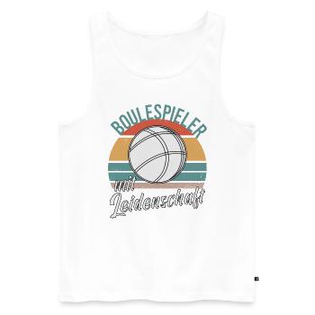 Boule Boccia Kugelsport Petanque Kugeln Spiel - Männer Premium Bio Tank Top - Weiß - Vorne - Michal (187cm)