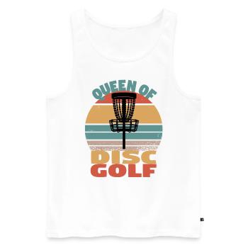 Disc Golf Discgolf Ultimate Discgolf Player Femme - Débardeur bio Premium Homme - blanc - Devant - AI Model Male 178 light (178cm)