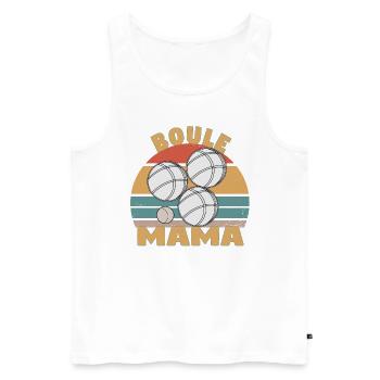 Boule Boccia Ball Sports Petanque Game Mom Mother - Men's Premium Organic Tank Top - white - Front - AI Model Male 178 light (178cm)