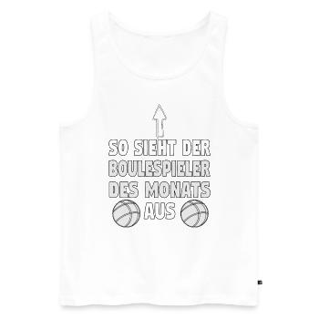Boule Boccia Kugelsport Petanque Spiel Papa Vater - Männer Premium Bio Tank Top - Weiß - Vorne - Michal (187cm)