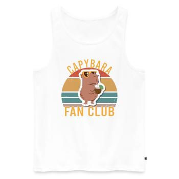 Wasserschwein Capybara Fan Club Cappybara Fans - Men's Premium Organic Tank Top - white - Front - AI Model Male 178 light (178cm)