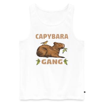 Wasserschwein Capybara Fan Club Cappybara Fans - Men's Premium Organic Tank Top - white - Front - AI Model Male 178 light (178cm)