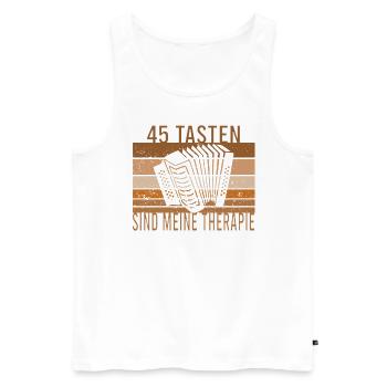 Akkordeon Steirische Harmonika Akkordeonspieler - Männer Premium Bio Tank Top - Weiß - Vorne - AI Model Male 178 light (178cm)