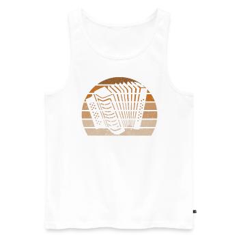 Akkordeon Steirische Harmonika Akkordeonspieler - Männer Premium Bio Tank Top - Weiß - Vorne - AI Model Male 178 light (178cm)