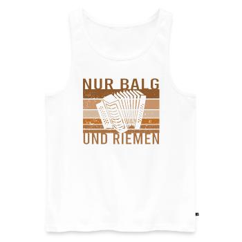 Akkordeon Akkordeonspieler Steirische Harmonika - Männer Premium Bio Tank Top - Weiß - Vorne - AI Model Male 178 light (178cm)