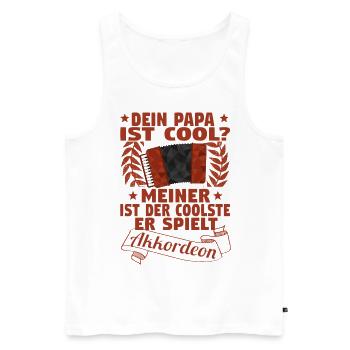 Akkordeon Harmonika Akkordeonspielerin Papa Vater - Männer Premium Bio Tank Top - Weiß - Vorne - AI Model Male 178 light (178cm)