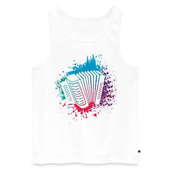 Accordion Styrian harmonica accordion player - Men's Premium Organic Tank Top - white - Front - AI Model Male 178 light (178cm)