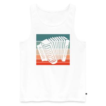Accordion Styrian harmonica accordion player - Men's Premium Organic Tank Top - white - Front - AI Model Male 178 light (178cm)