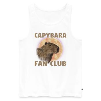 Wasserschwein Capybara Fan Club Cappybara Fans - Men's Premium Organic Tank Top - white - Front - AI Model Male 178 light (178cm)
