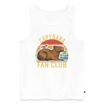 Wasserschwein Capybara Fan Club Cappybara Fans - Men's Premium Organic Tank Top - white - Front - AI Model Male 178 light (178cm)