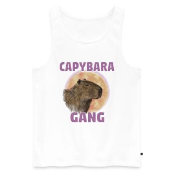 Wasserschwein Capybara Fan Club Cappybara Fans - Men's Premium Organic Tank Top - white - Front - AI Model Male 178 light (178cm)