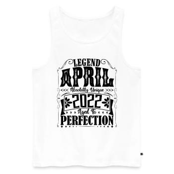 April 2022. Birthday April 2022. Gift 2022. - Men's Premium Organic Tank Top - white - Front - Michal (187cm)