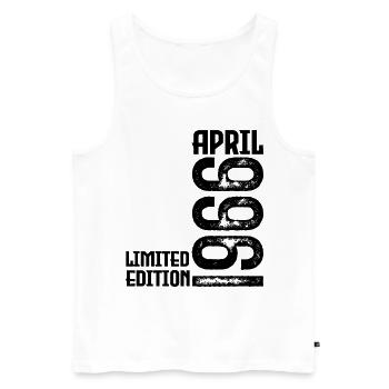 Geschenk April 1966. Geburtstag April 1966. April. - Männer Premium Bio Tank Top - Weiß - Vorne - Michal (187cm)