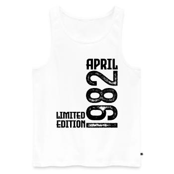 Gift April 1982. Birthday April 1982. April. - Men's Premium Organic Tank Top - white - Front - Michal (187cm)