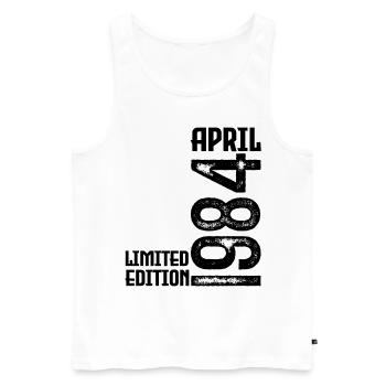 Gift April 1984. Birthday April 1984. April. - Men's Premium Organic Tank Top - white - Front - Michal (187cm)