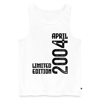 Geschenk April 2004. Geburtstag April 2004. April. - Männer Premium Bio Tank Top - Weiß - Vorne - Michal (187cm)