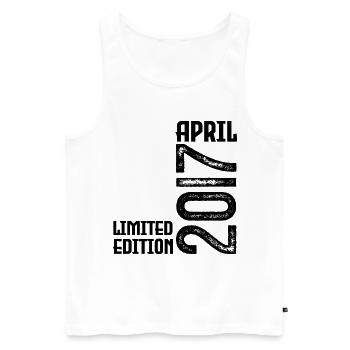 Gift April 2017. Birthday April 2017. April. - Men's Premium Organic Tank Top - white - Front - Michal (187cm)
