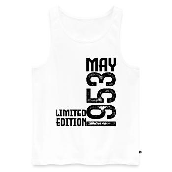 Gift may 1953. Anniversary May 1953. May 1953. - Men's Premium Organic Tank Top - white - Front - Michal (187cm)
