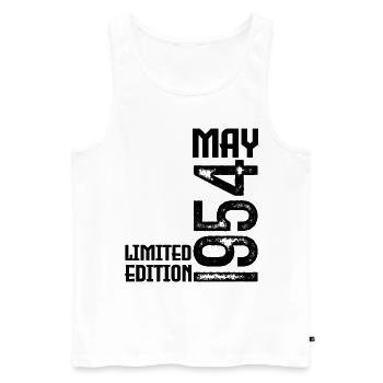 Geschenk Mai 1954. Jahrestag Mai 1954. Mai 1954. - Männer Premium Bio Tank Top - Weiß - Vorne - Michal (187cm)