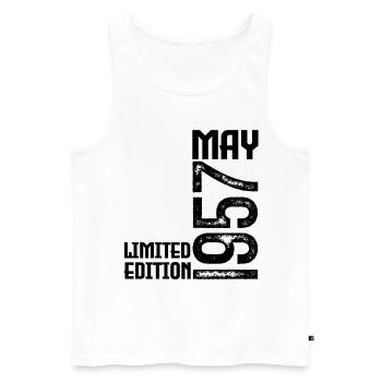 Gift May 1957. Anniversary May 1957. May 1957. - Men's Premium Organic Tank Top - white - Front - Michal (187cm)
