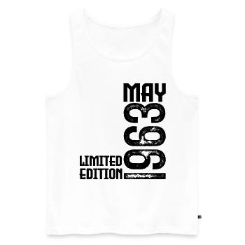 Gift May 1963. Anniversary May 1963. May 1963. - Men's Premium Organic Tank Top - white - Front - Michal (187cm)