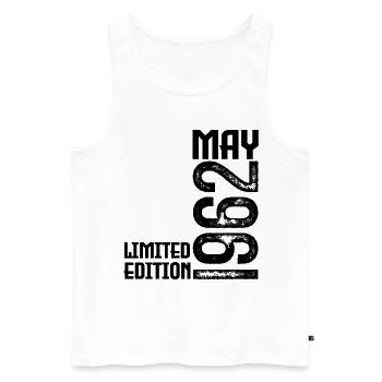 Geschenk Mai 1962. Jubiläum Mai 1962. Mai 1962. - Männer Premium Bio Tank Top - Weiß - Vorne - Michal (187cm)