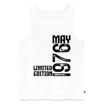 Gift May 1976. Anniversary May 1976. May 1976. - Men's Premium Organic Tank Top - white - Front - Michal (187cm)
