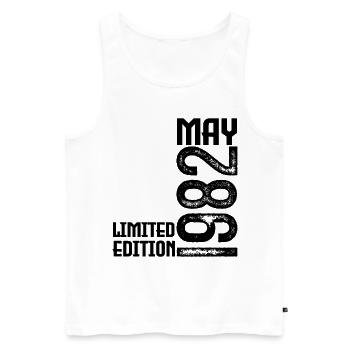 Geschenk Mai 1982. Jubiläum Mai 1982. Mai 1982. - Männer Premium Bio Tank Top - Weiß - Vorne - Michal (187cm)