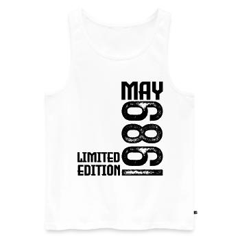 Gift May 1989. Anniversary May 1989. May 1989. - Men's Premium Organic Tank Top - white - Front - Michal (187cm)