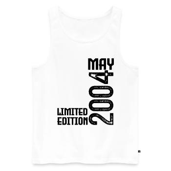 Geschenk Mai 2004. Jubiläum Mai 2004. Mai 2004. - Männer Premium Bio Tank Top - Weiß - Vorne - Michal (187cm)