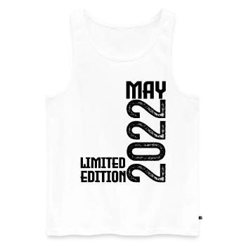 Cadeau may 2022. anniversary may 2022. Mai 2022. - Débardeur bio Premium Homme - blanc - Devant - Michal (187cm)
