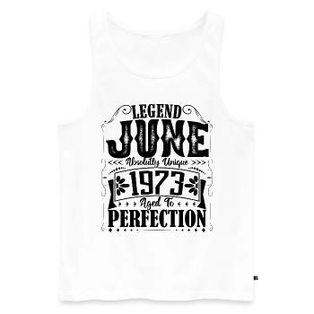 Juni 1973. Geburtstag Juni 1973 Geschenk Juni 1973 - Männer Premium Bio Tank Top - Weiß - Vorne - AI Model Male 178 light (178cm)