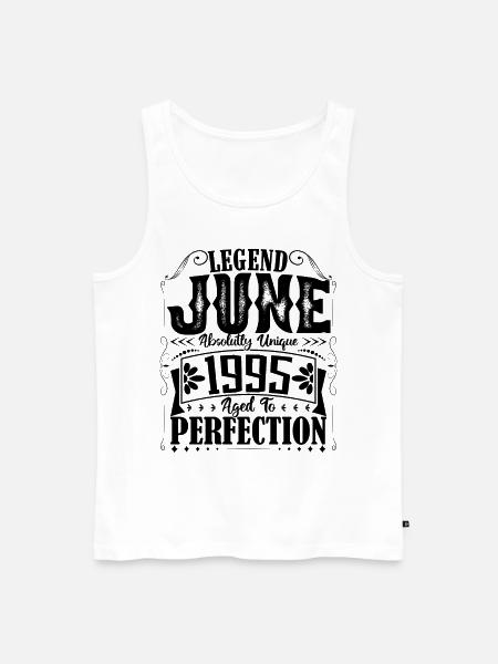 Juni 1995. Geburtstag Juni 1995 Geschenk Juni 1995 - Männer Premium Bio Tank Top - Weiß