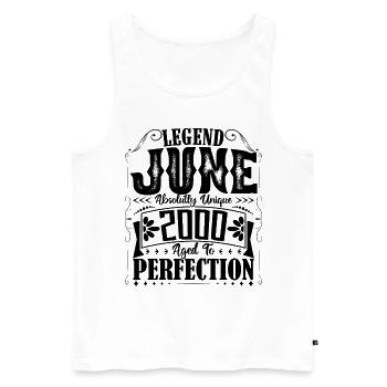 June 2000. Birthday June 2000 Gift June 2000 - Men's Premium Organic Tank Top - white - Front - Michal (187cm)