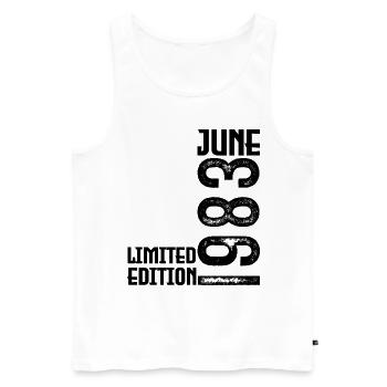 Gift June 1983 anniversary June 1983. June 1983 - Men's Premium Organic Tank Top - white - Front - AI Model Male 178 light (178cm)