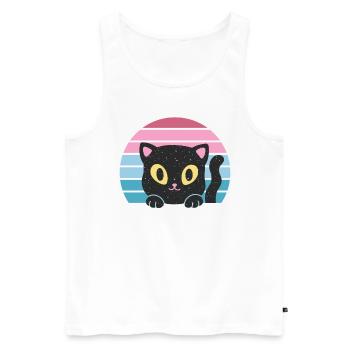 Domestic Cat Shorthair Maine Coon Siamese Cat Cat - Men's Premium Organic Tank Top - white - Front - Michal (187cm)