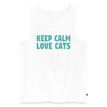 Maine Coon Domestic Cat Shorthair Siamese Cat Cat - Men's Premium Organic Tank Top - white - Front - Michal (187cm)