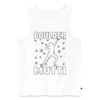 Bouldering Mama Boulder Mutti Boulderer Mother's Day - Men's Premium Organic Tank Top - white - Front - AI Model Male 178 light (178cm)
