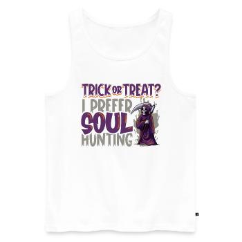 Lustiger Sensenmann-liebhaber Halloween Horror - Männer Premium Bio Tank Top - Weiß - Vorne - Michal (187cm)