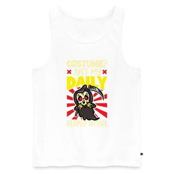 Lustiger Sensenmann-liebhaber Halloween Horror - Männer Premium Bio Tank Top - Weiß - Vorne - Michal (187cm)