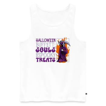 Lustiger Sensenmann-liebhaber Halloween Horror - Männer Premium Bio Tank Top - Weiß - Vorne - Michal (187cm)
