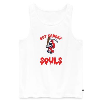 Lustiger Sensenmann-liebhaber Halloween Horror - Männer Premium Bio Tank Top - Weiß - Vorne - Michal (187cm)