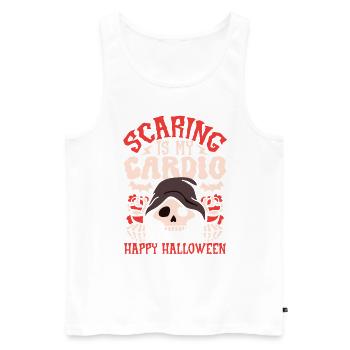 Lustiger Sensenmann-liebhaber Halloween Horror - Männer Premium Bio Tank Top - Weiß - Vorne - Michal (187cm)