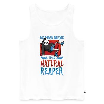 Lustiger Sensenmann-liebhaber Halloween Horror - Männer Premium Bio Tank Top - Weiß - Vorne - Michal (187cm)