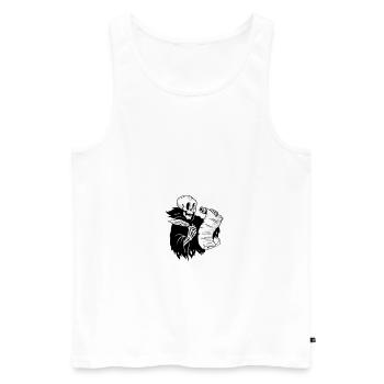 Lustiger Sensenmann-liebhaber Halloween Horror - Männer Premium Bio Tank Top - Weiß - Vorne - Michal (187cm)