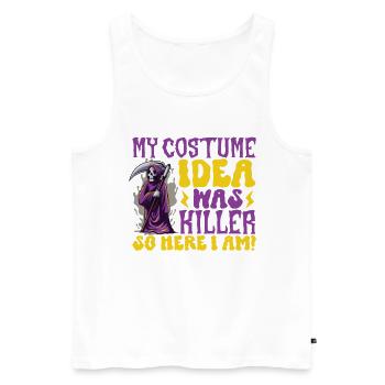 Lustiger Sensenmann-liebhaber Halloween Horror - Männer Premium Bio Tank Top - Weiß - Vorne - Michal (187cm)