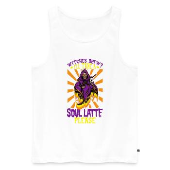 Lustiger Sensenmann-liebhaber Halloween Horror - Männer Premium Bio Tank Top - Weiß - Vorne - Michal (187cm)