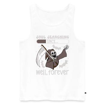 Lustiger Sensenmann-liebhaber Halloween Horror - Männer Premium Bio Tank Top - Weiß - Vorne - Michal (187cm)