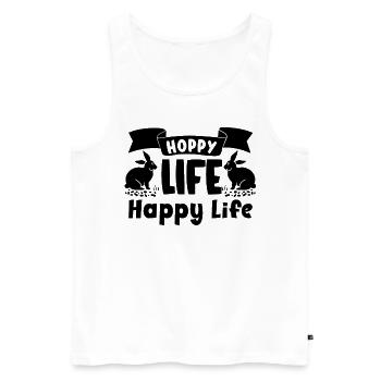 Bunny Owner Bunny Lover Bunny Mother Bunny Daddy - Men's Premium Organic Tank Top - white - Front - AI Model Male 178 light (178cm)