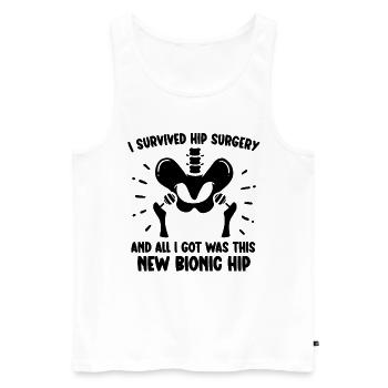 Hip Replacement Surgery Hip Surgery Post-op - Men's Premium Organic Tank Top - white - Front - AI Model Male 178 light (178cm)
